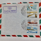 VANHA FDC Ensipäiväkuori Olympia 1956 Cortina Italia - pikkukuva 1