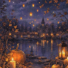 Halloween lyhtyjä taivaalla - pikkukuva 1