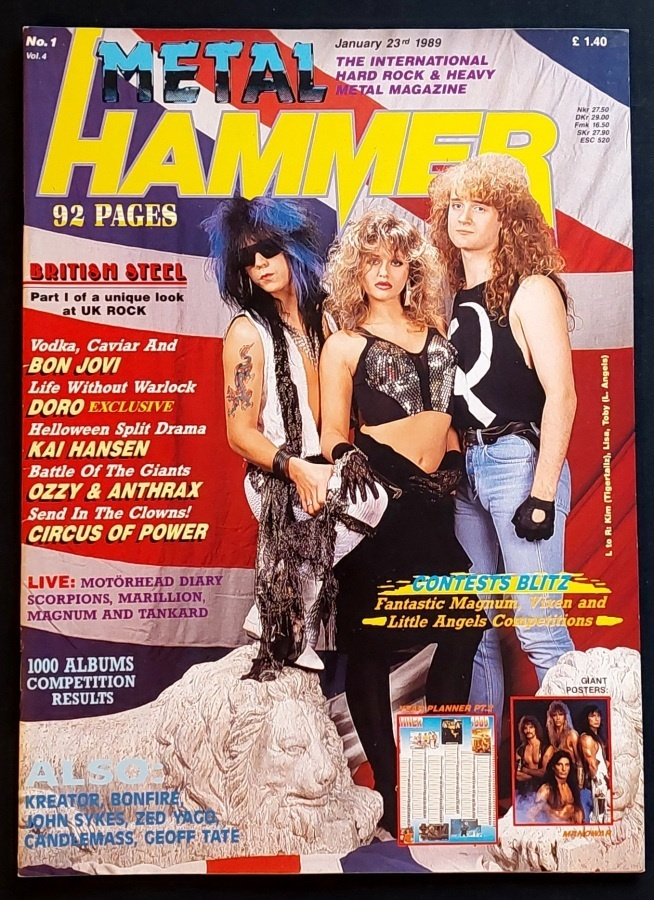 Metal Hammer 1989 : Manowar , Crimson Glory , Doro Pesch