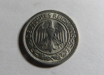 Saksa/Weimarin tasavalta 50 pfennig 1935 D