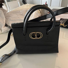 Musta Dior -tyylinen nahkalaukku, crossbody - pikkukuva 1