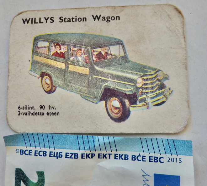 VANHA Keräilykuva Kahvikortti? Willys Auto