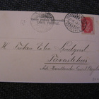 Oulu, katunäkymä, kirkko,  ihmisiä. Kulkenut v1903. - pikkukuva 2