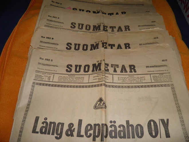 Uusi Suometar 50-vuotisnumero vuodelta 1918 /31.12