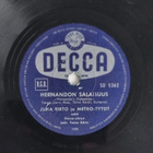 Savikiekko 1956 - Juha Eirto ja Metro-Tytöt - Decca SD 5362 - pikkukuva 1