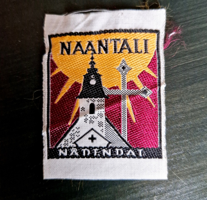 Naantali vintage kangasmerkki