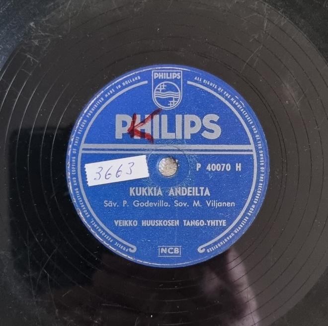 Savikiekko 1955 - Veikko Huuskonen - Philips P 40070 H