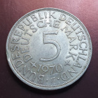 Länsi-Saksa (BRD) 5 mark 1970 F hopea - melko hyvä - pikkukuva 1