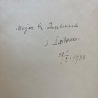 J.LAIDONER: OMISTE/DEDICATION/ EDUARD TASKA: ESTLAND, 1938 - pikkukuva 1