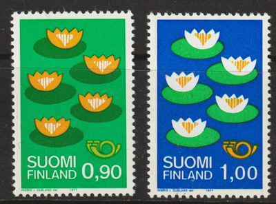 1977 Pohjola Norden merkit ** (fosforoiva paperi)