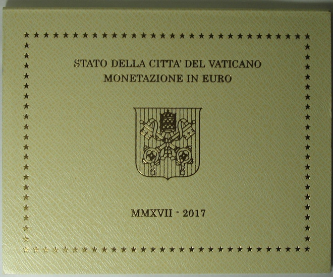 2017 VATIKAANI 1c - 2 euro kansiossa BU laatu,