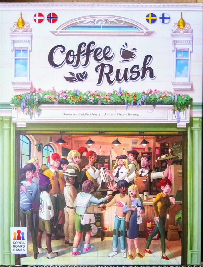COFFEE RUSH – UUSI! Suomenkielinen lautapeli 2023, muoveissa