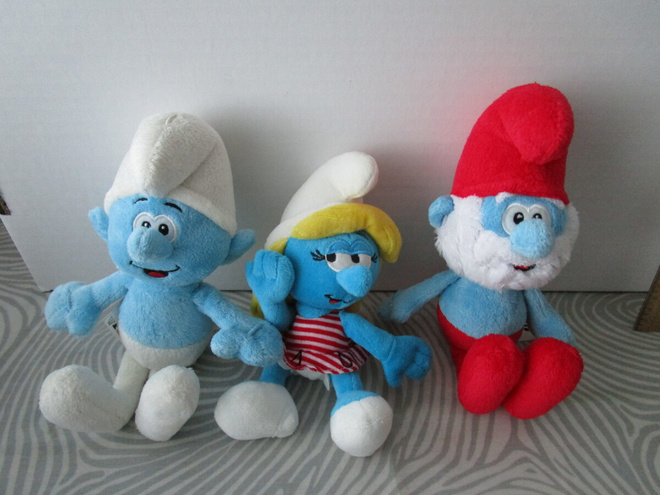 Vintage Smurffi pehmot, 3kpl