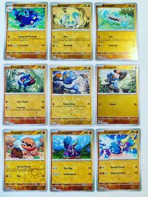 Pokemon Reverse Holo kortteja 9kpl