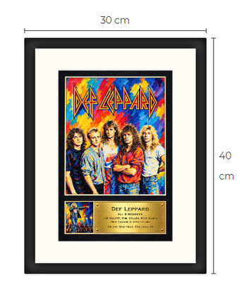 Uusi Def Leppard art print kehystetty 30 cm x 40 cm