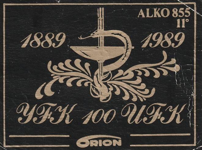 JUOMA ETIKETTI - ORION 1889-1989 100 V. (K15-S69)