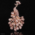 100 .. 14k Kulta Peacock Itävallan Crystal .. Rintakoru - pikkukuva 3