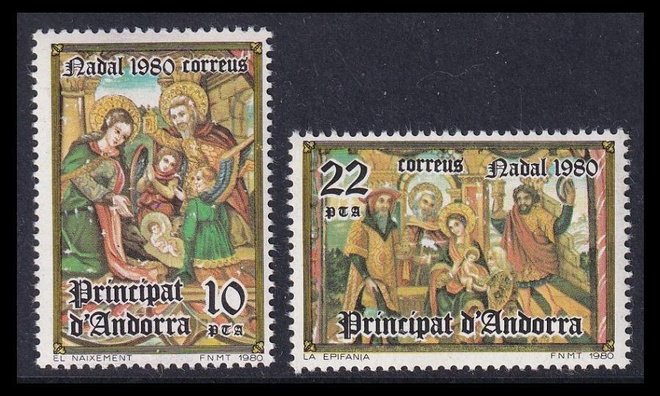 Andorra Sp 136-7 ** Joulu (1980)
