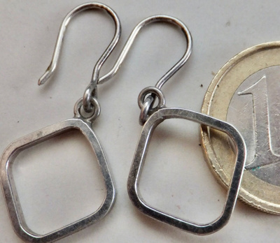 VANHAT Korvakorut Hopeaa 925 Design Minimalistiset 1974