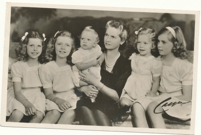 Ruotsin Prinsessa SIBYLLA lapsineen - kulk. 1949