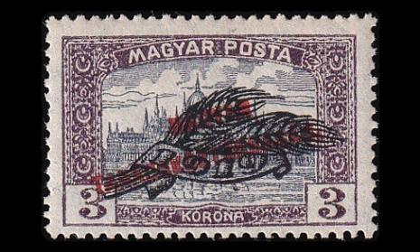 Unkari 309 ** Parlamenttitalo vehnäntähkä pp 3 Kr (1920)