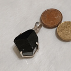 Hopea musta kivi riipus 925 käsitöitä - pikkukuva 5