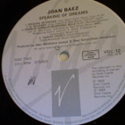 JOAN BAEZ :: SPEAKING OF DREAMS :: VINYYLI LP 1989 - pikkukuva 5