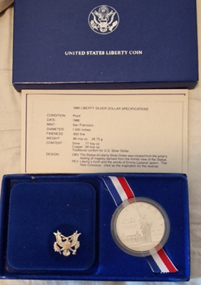 USA 1986 Liberty dollar Proof