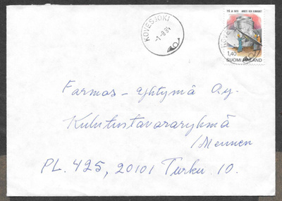 Postilähetys -  Työ ja taito (LAPE 940) Kovesjoki 1.8.1984