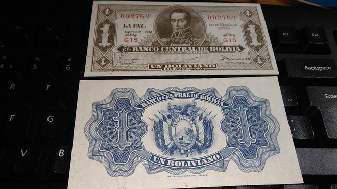 Bolivia 1 boliviano 1928-1952 P128 UNC