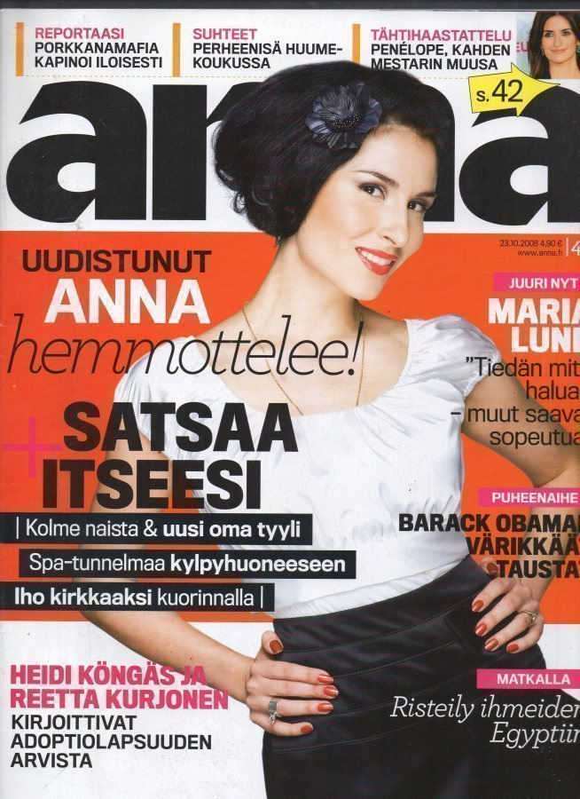 Anna n:o 43 2008 Maria Lund. Porkkanamafia. Penelope. Barack