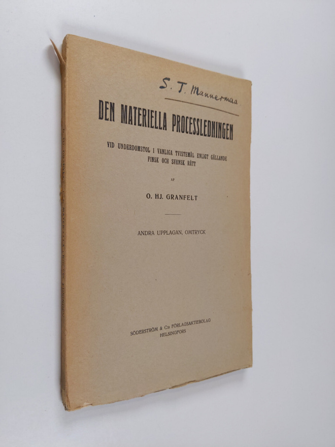 O. Hj Granfelt : Den materiella processledningen vid unde...