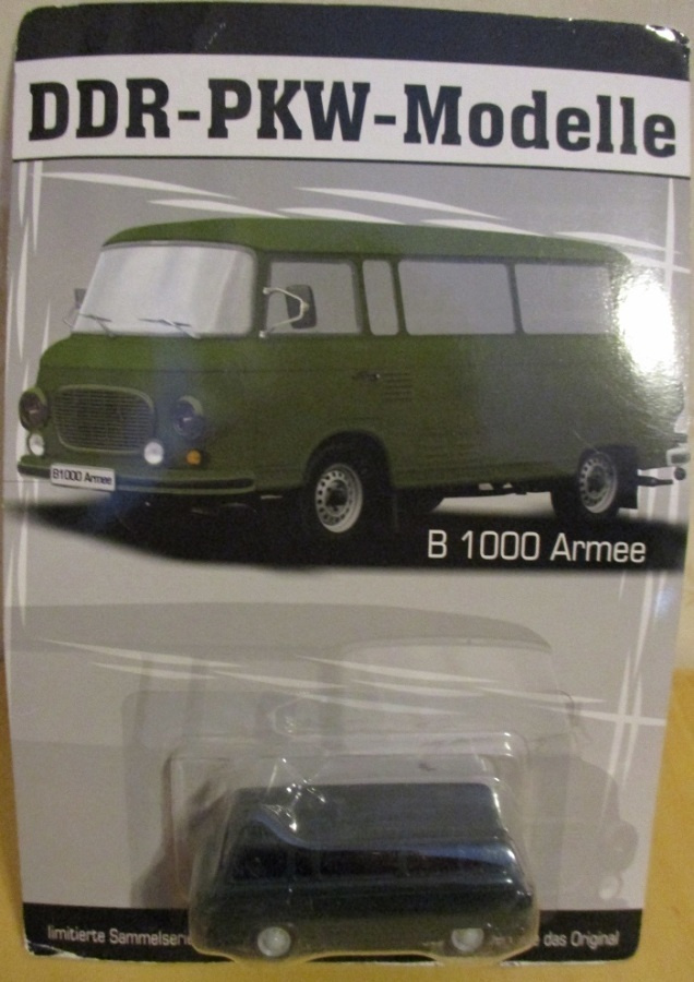 Bargas B1000 Armee DDR Modelle pakettiauto Grell Modell 1:64