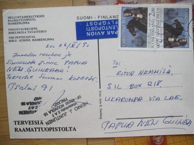 Kortti kai 1990 Papua New Guineaan Kouvolasta