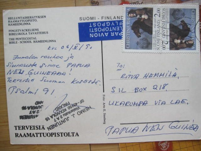 Kortti kai 1990 Papua New Guineaan Kouvolasta