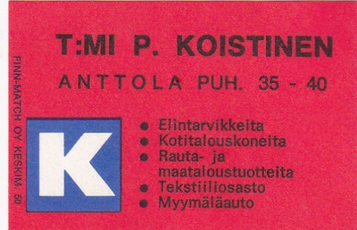 Anttola, T:mi P. Koistinen     b585