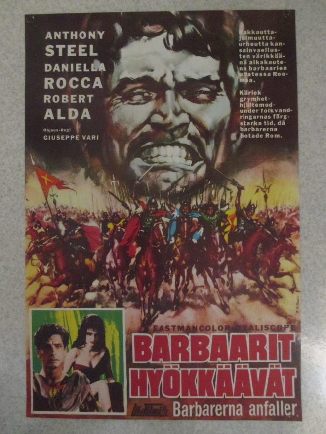 Barbaarit hyökkäävät (Giuseppe Vari, 1961) - elokuvajuliste