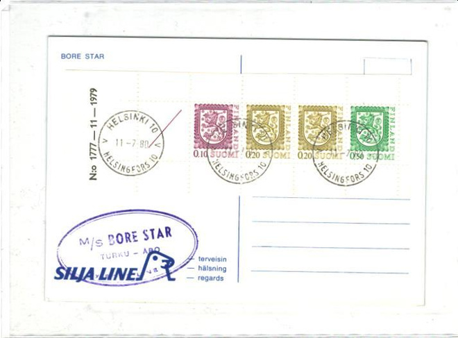 POSTIVIHKO+LAIVALEIMA M/S BORE STAR+LAIVAKORTTI