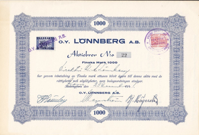 OKK 1941 Matkalaukkuyhtiö Lönnberg Oy, Karjaa
