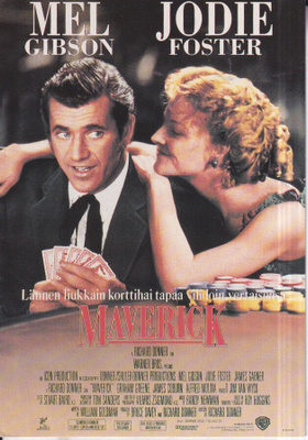 Maverick . Elokuva.  Mel  Gibson, Jodie Foster, . e206