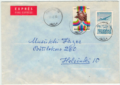 1963 3mk lentokone ym pikakirje