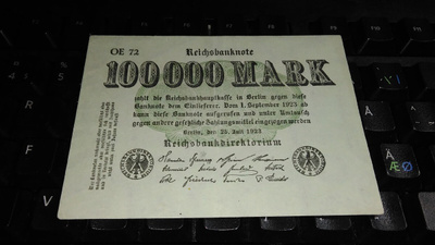 Germany Saksa 100000 Mark 1923 VF