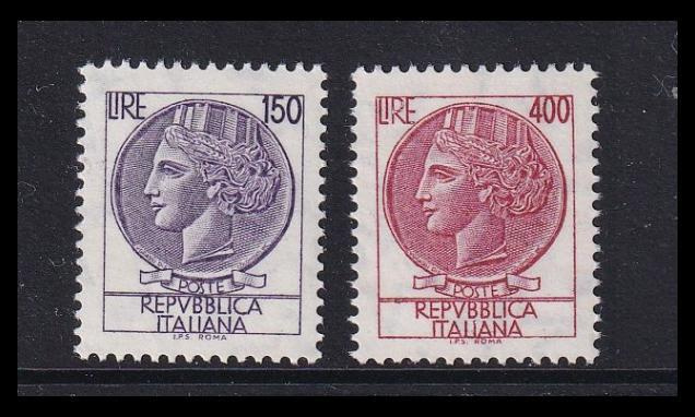 Italia 1522-3 ** Käyttösarja Turrita (1976)