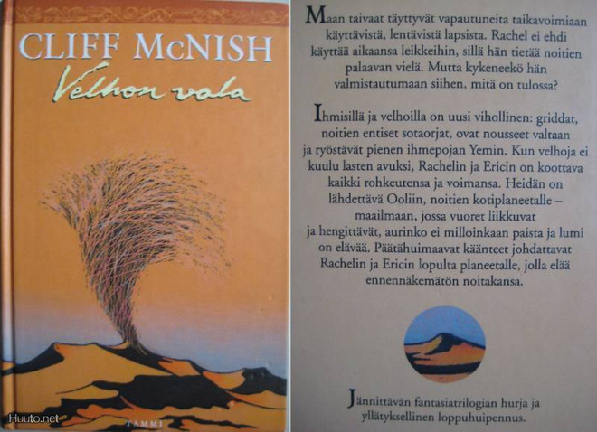 Cliff McNish: Velhon vala  (Kovakantinen 1p. 2004)