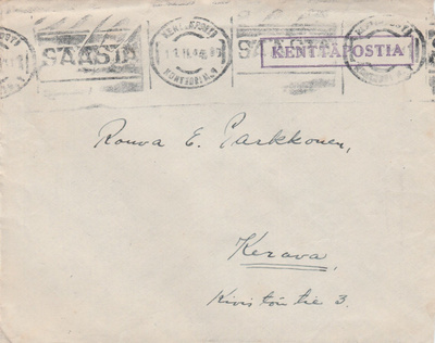 1944, Kirje Kenttäpostia, Kenttäpostikonttori 1