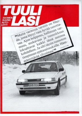 Mazda 626 vertailutesti -esite, 1988