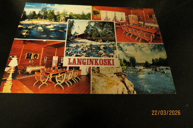 KOTKA LANGINKOSKI 1966 KULKENUT KORTTI