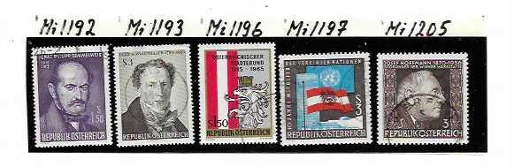 ÖSTERREICH 5 MERKKIÄ--KATSO