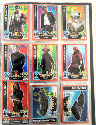 STAR WARS holo kortteja 11 kpl