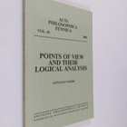 Antti Hautamäki : Points of View and Their Logical Analysis - pikkukuva 1
